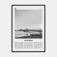 Worthing Travel B&W Poster