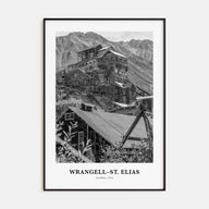 Wrangell–St. Elias National Park Portrait B&W Poster