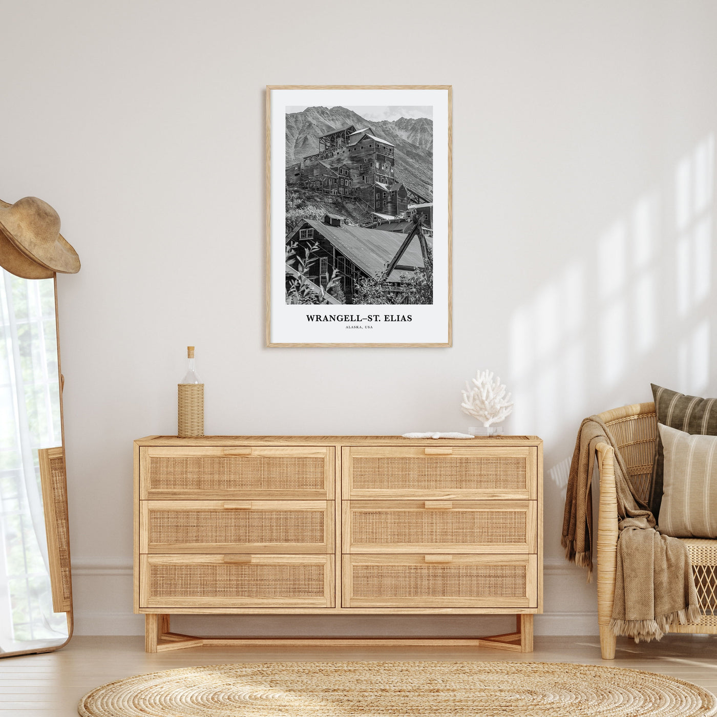 Wrangell–St. Elias National Park Portrait B&W Poster