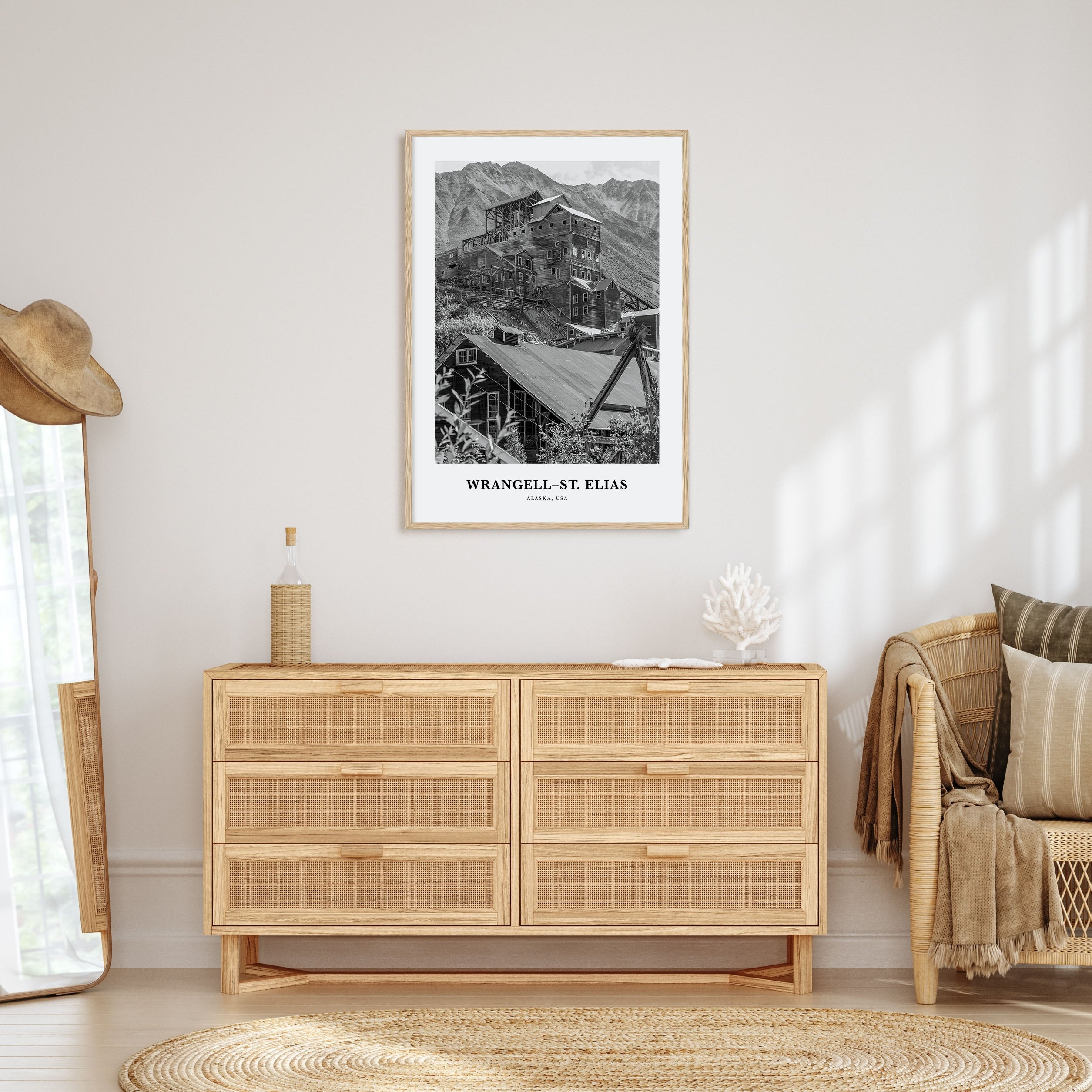 Wrangell–St. Elias National Park Portrait B&W Poster