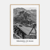 Wrangell–St. Elias National Park Portrait B&W Poster