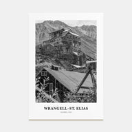 Wrangell–St. Elias National Park Portrait B&W Poster