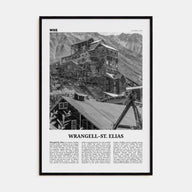 Wrangell–St. Elias National Park Travel B&W Poster