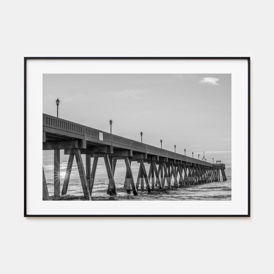 Wrightsville Beach Landscape B&W Poster
