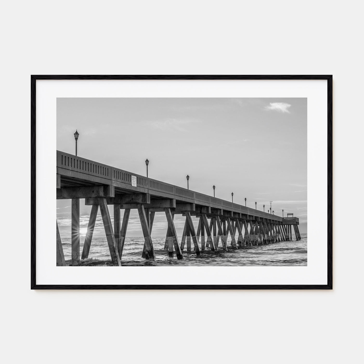 Wrightsville Beach Landscape B&W Poster
