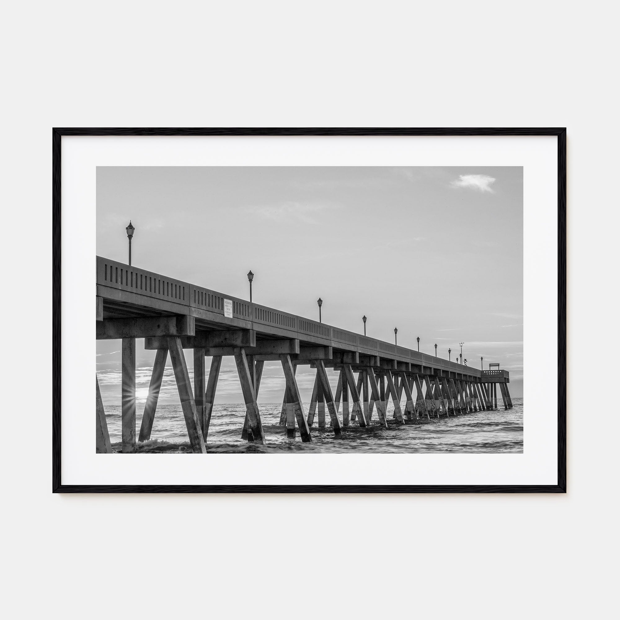 Wrightsville Beach Landscape B&W Poster