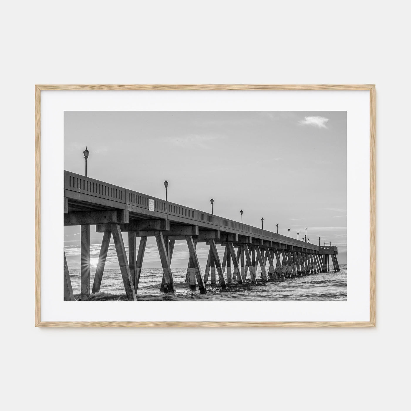 Wrightsville Beach Landscape B&W Poster