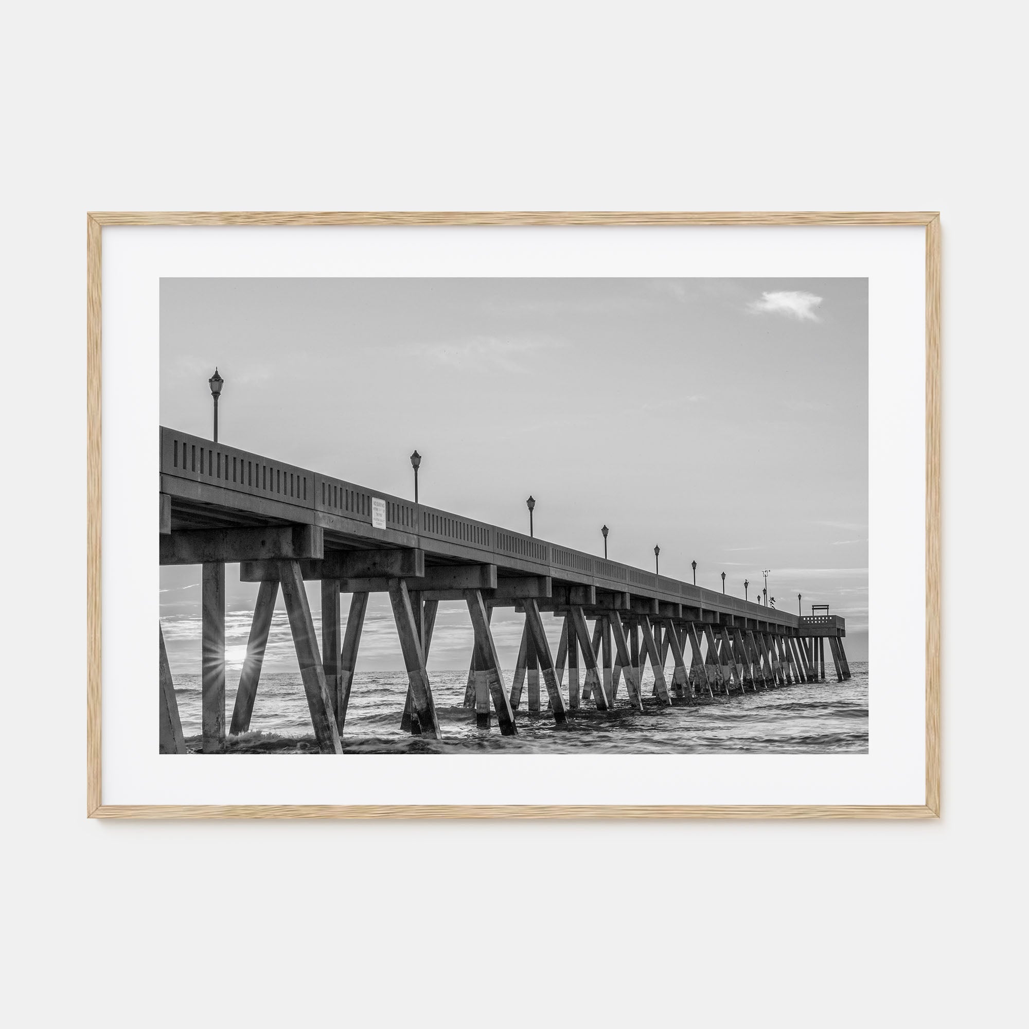 Wrightsville Beach Landscape B&W Poster