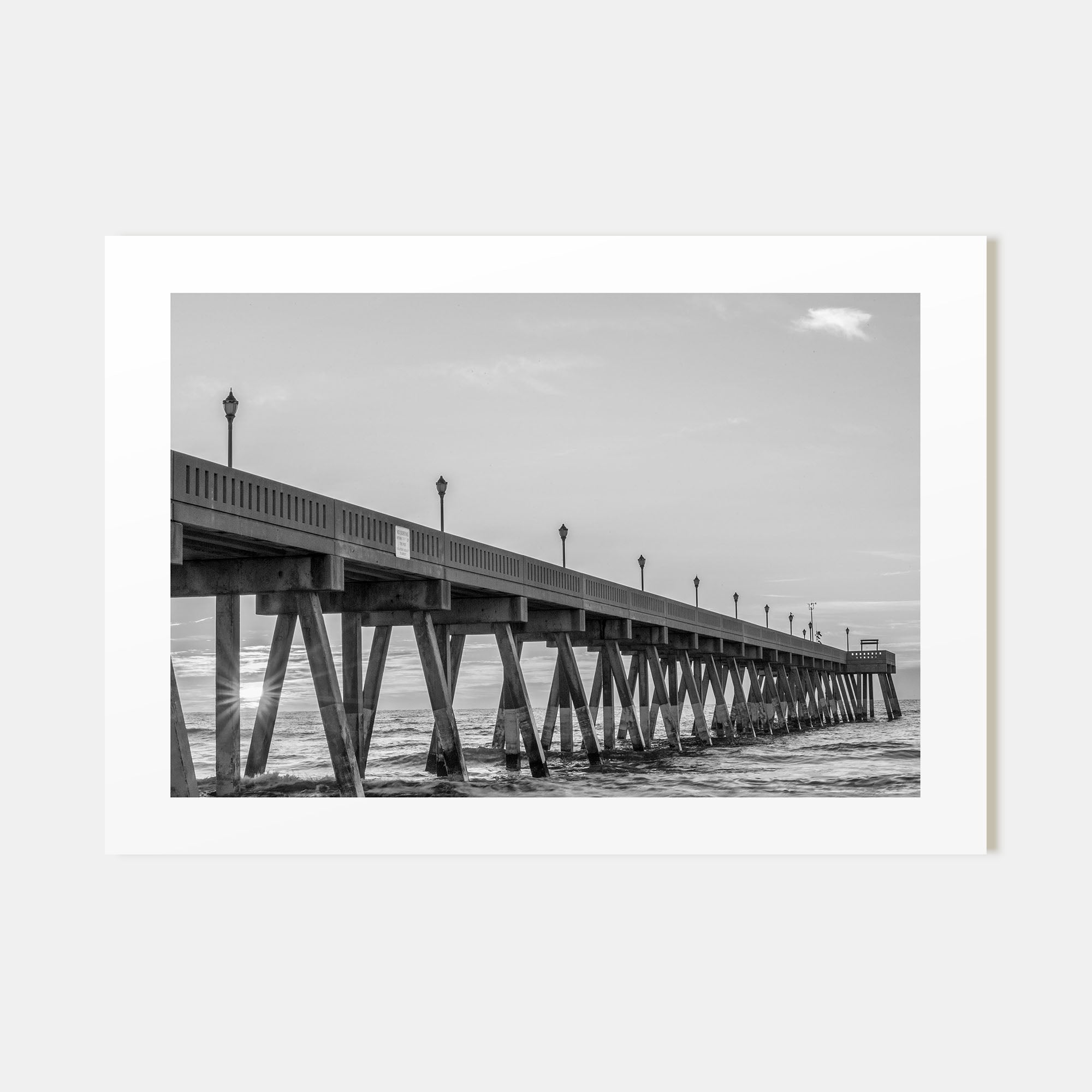Wrightsville Beach Landscape B&W Poster