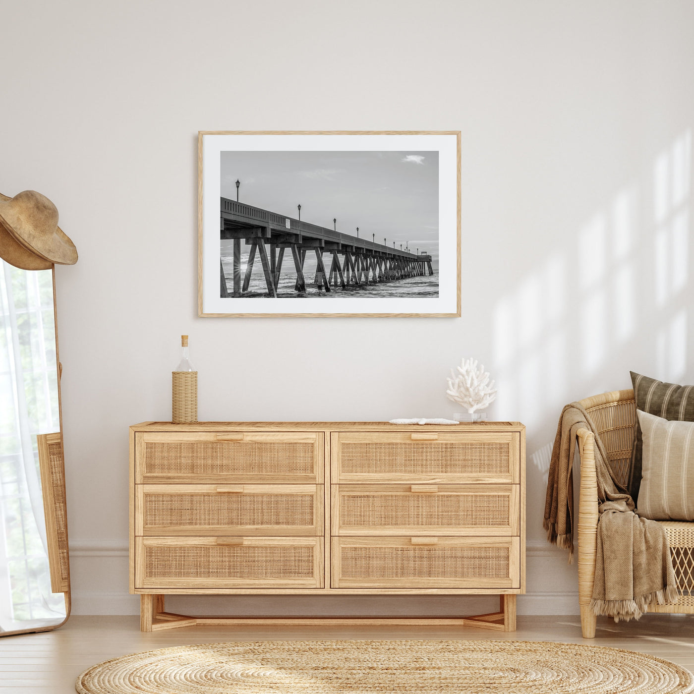 Wrightsville Beach Landscape B&W Poster