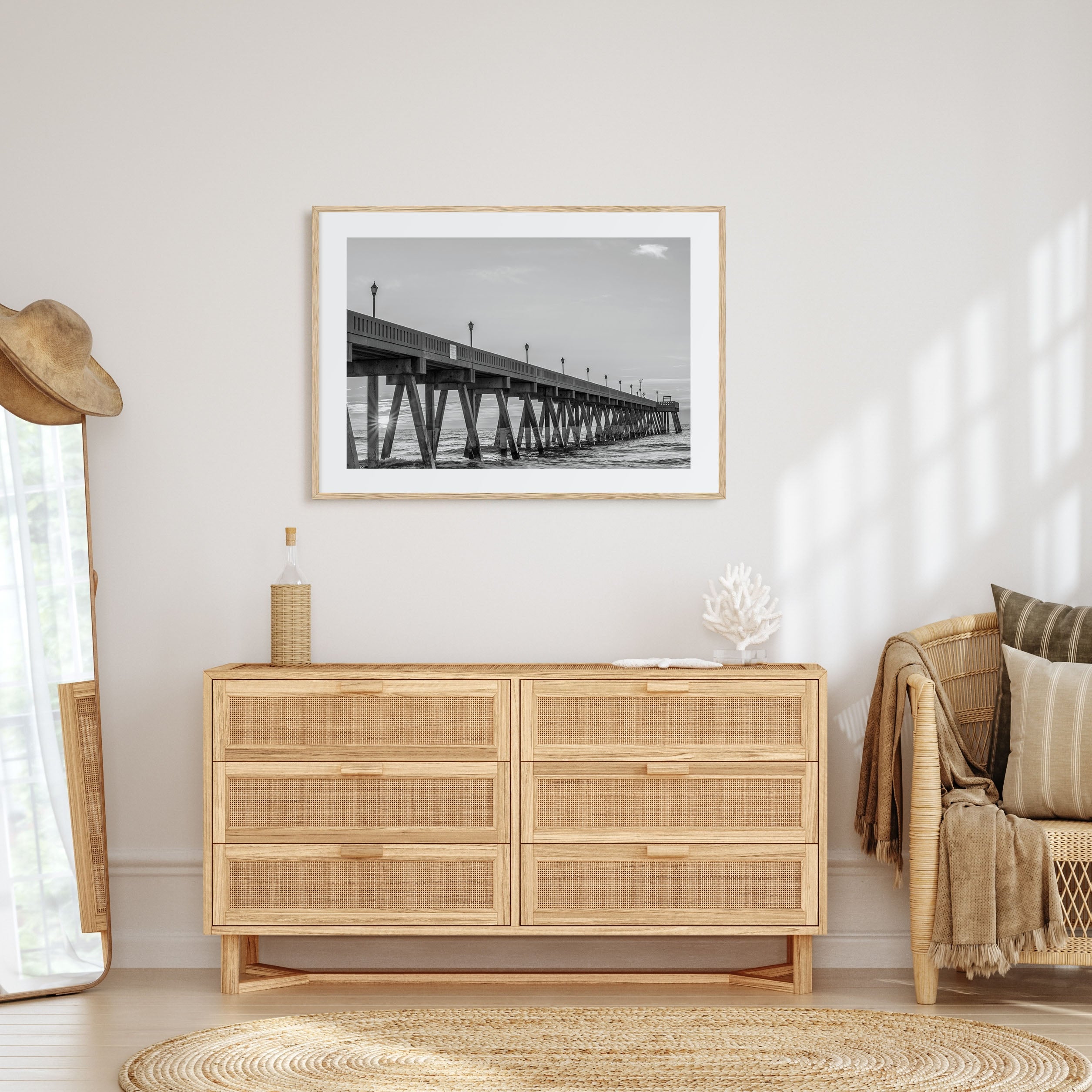 Wrightsville Beach Landscape B&W Poster