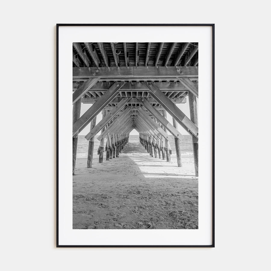 Wrightsville Beach Photo B&W Poster