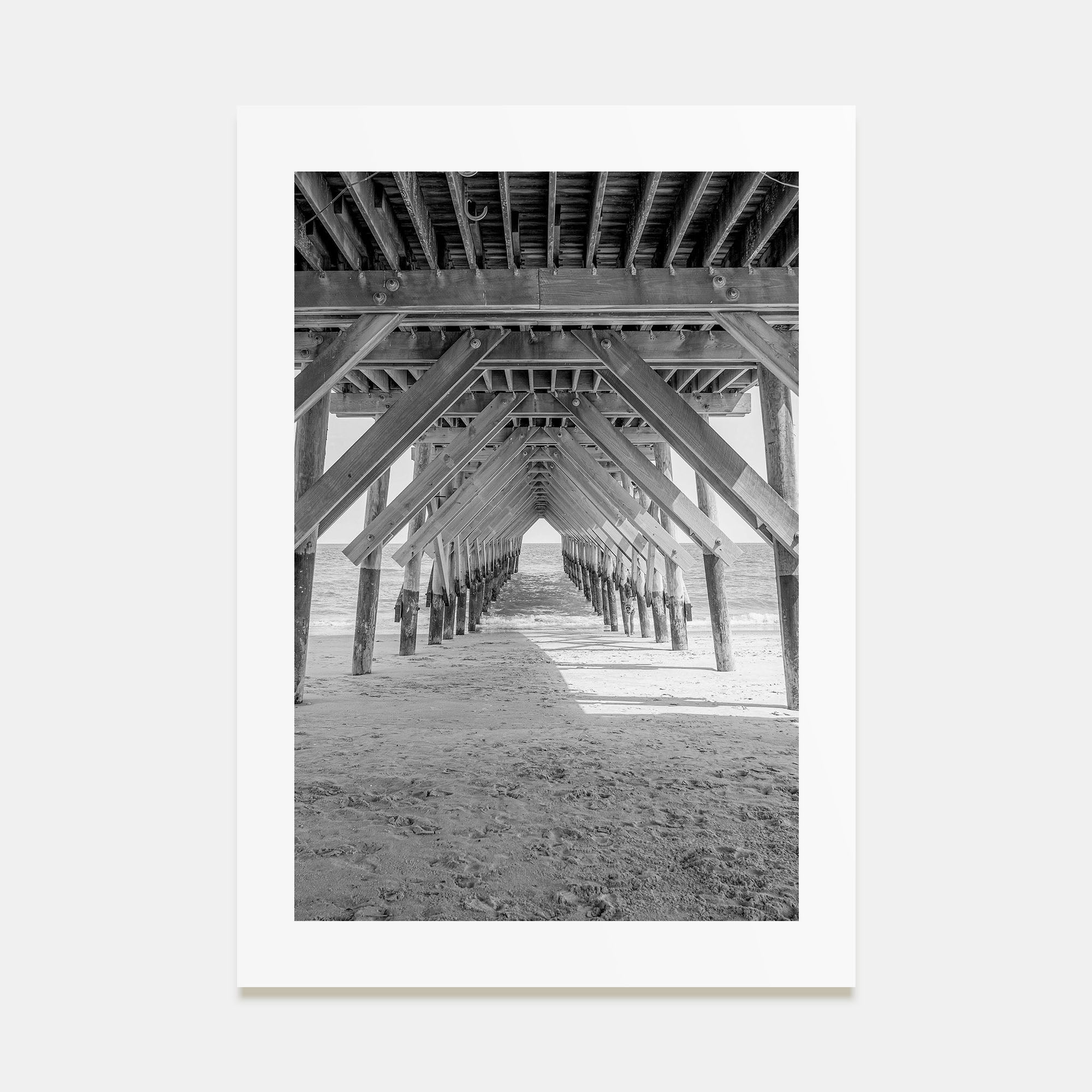 Wrightsville Beach Photo B&W Poster