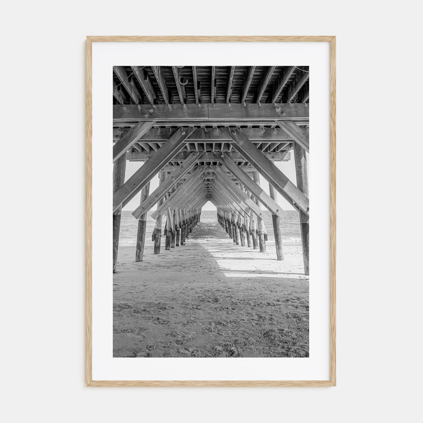 Wrightsville Beach Photo B&W Poster