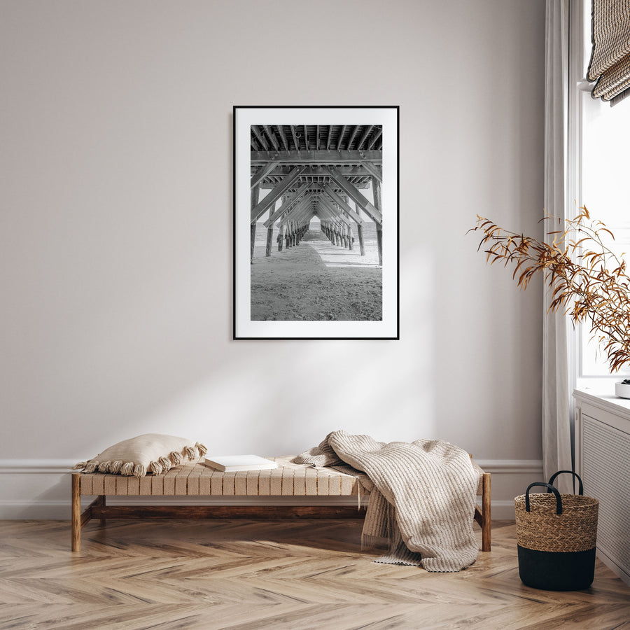 Wrightsville Beach Photo B&W Poster