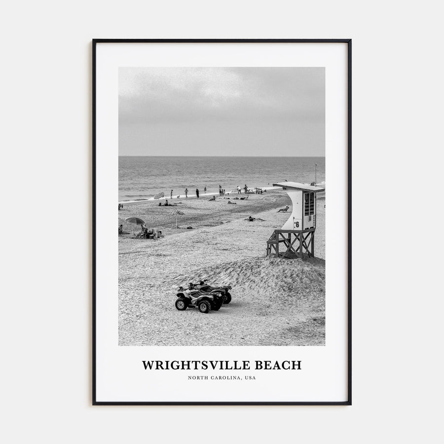 Wrightsville Beach Portrait B&W No 1 Poster