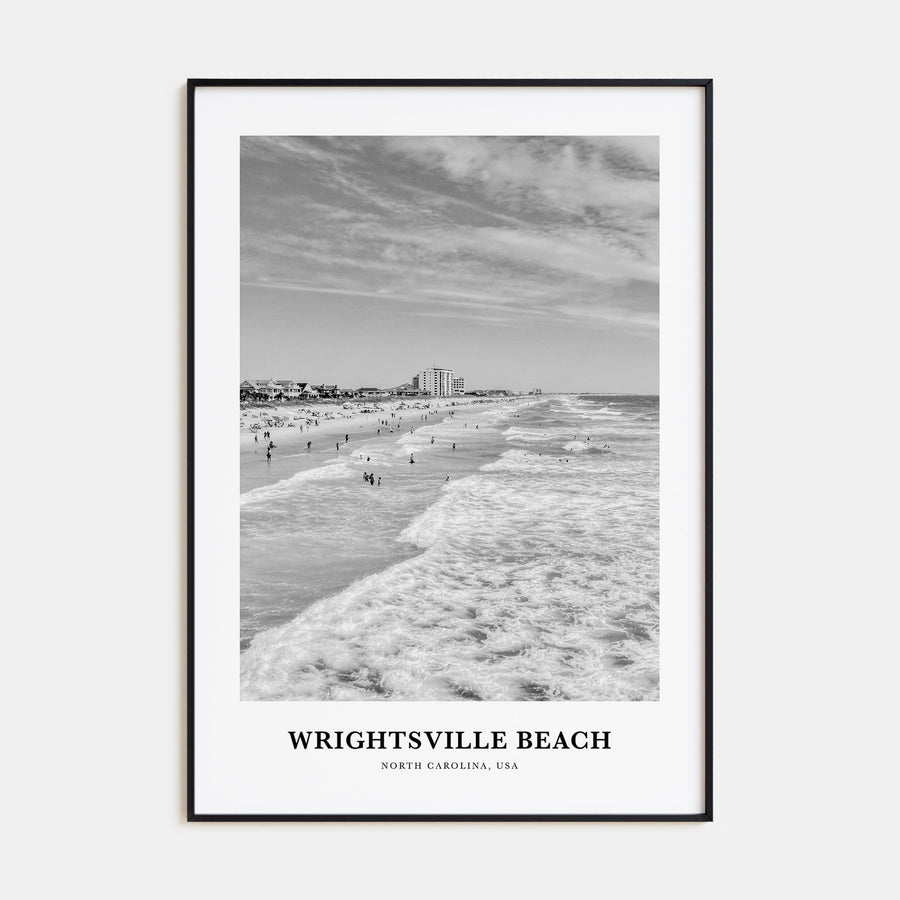 Wrightsville Beach Portrait B&W No 2 Poster