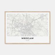Wrocław Map Landscape Poster