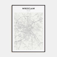 Wrocław Map Portrait Poster