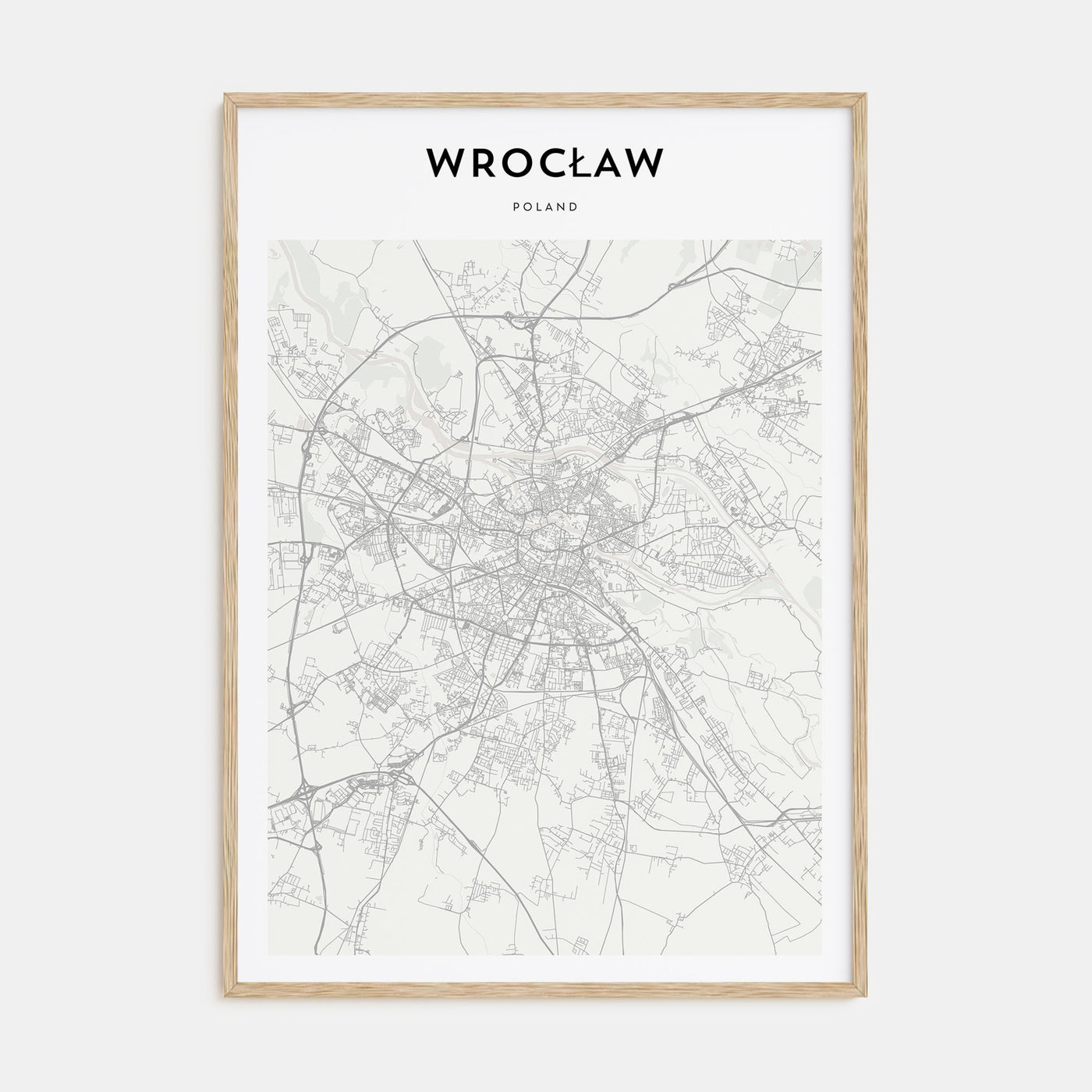 Wrocław Map Portrait Poster