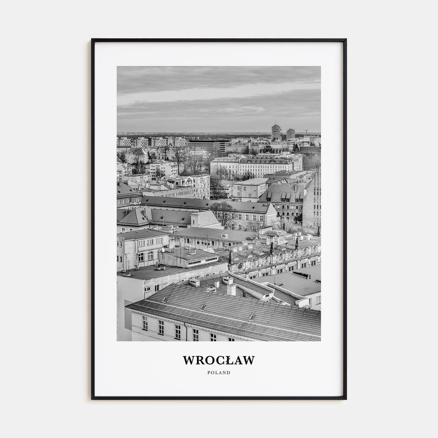 Wrocław Portrait B&W Poster
