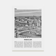 Wrocław Travel B&W Poster