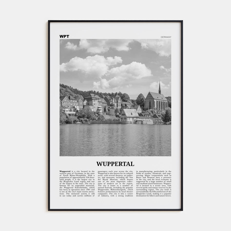 Wuppertal Travel B&W Poster