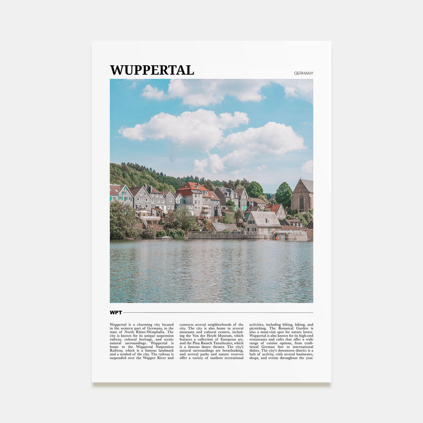 Wuppertal Travel Color Poster