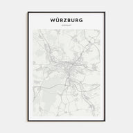 Würzburg Map Portrait Poster