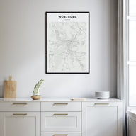 Würzburg Map Portrait Poster