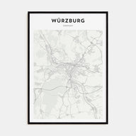Würzburg Map Portrait Poster