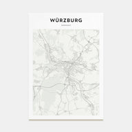 Würzburg Map Portrait Poster
