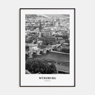 Würzburg Portrait B&W Poster