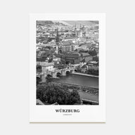 Würzburg Portrait B&W Poster