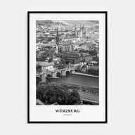 Würzburg Portrait B&W Poster