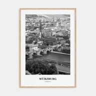 Würzburg Portrait B&W Poster