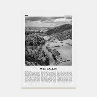 Wye Valley Travel B&W Poster