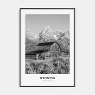 Wyoming Portrait B&W Poster