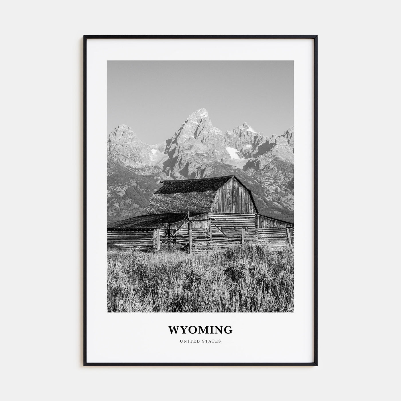 Wyoming Portrait B&W Poster