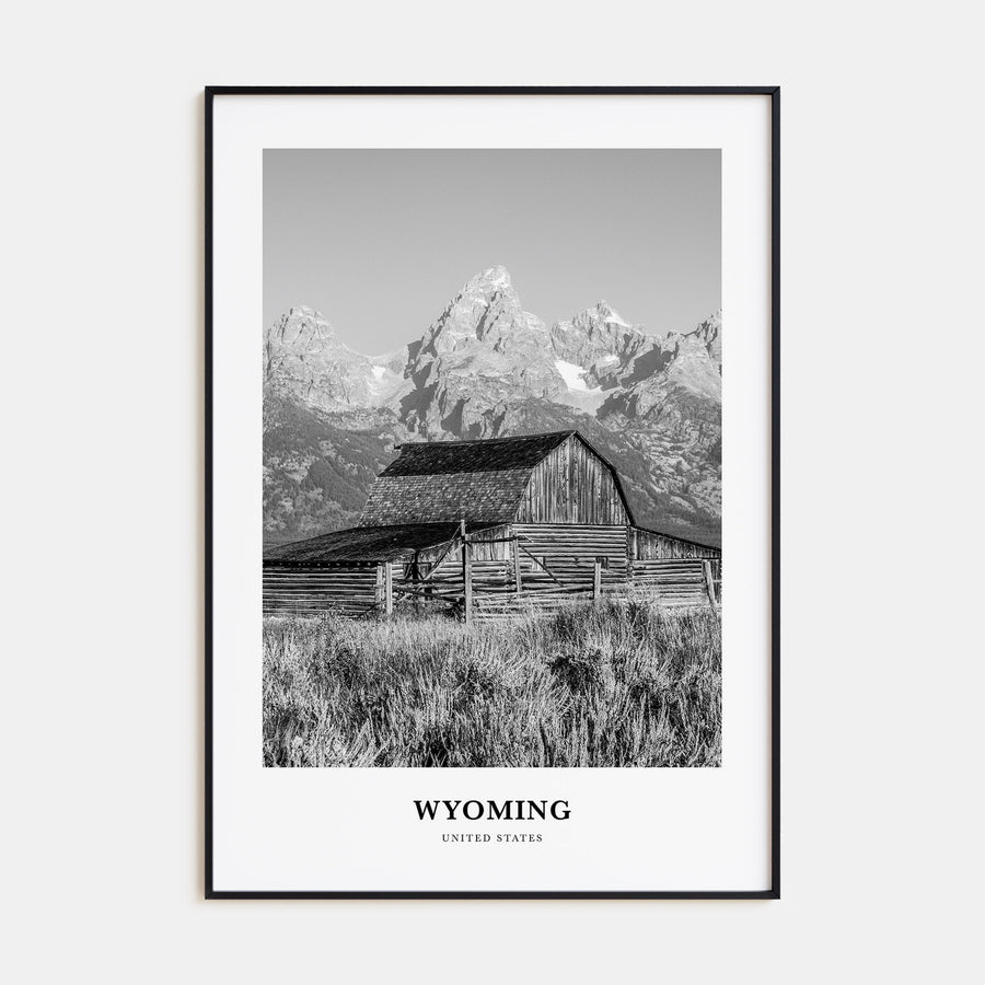 Wyoming Portrait B&W Poster