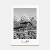 Wyoming Portrait B&W Poster