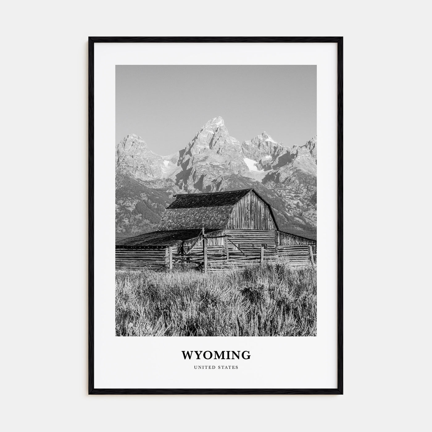 Wyoming Portrait B&W Poster
