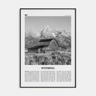 Wyoming Travel B&W No 1 Poster
