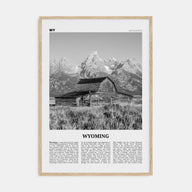 Wyoming Travel B&W No 1 Poster
