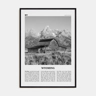 Wyoming Travel B&W No 1 Poster