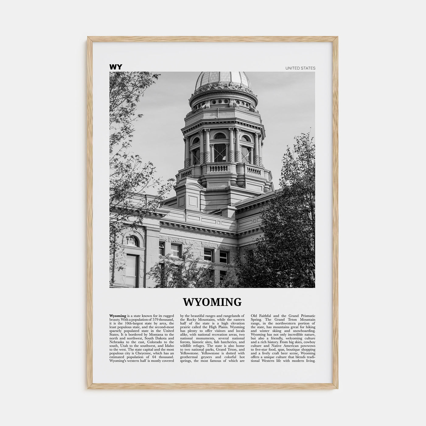 Wyoming Travel B&W No 3 Poster