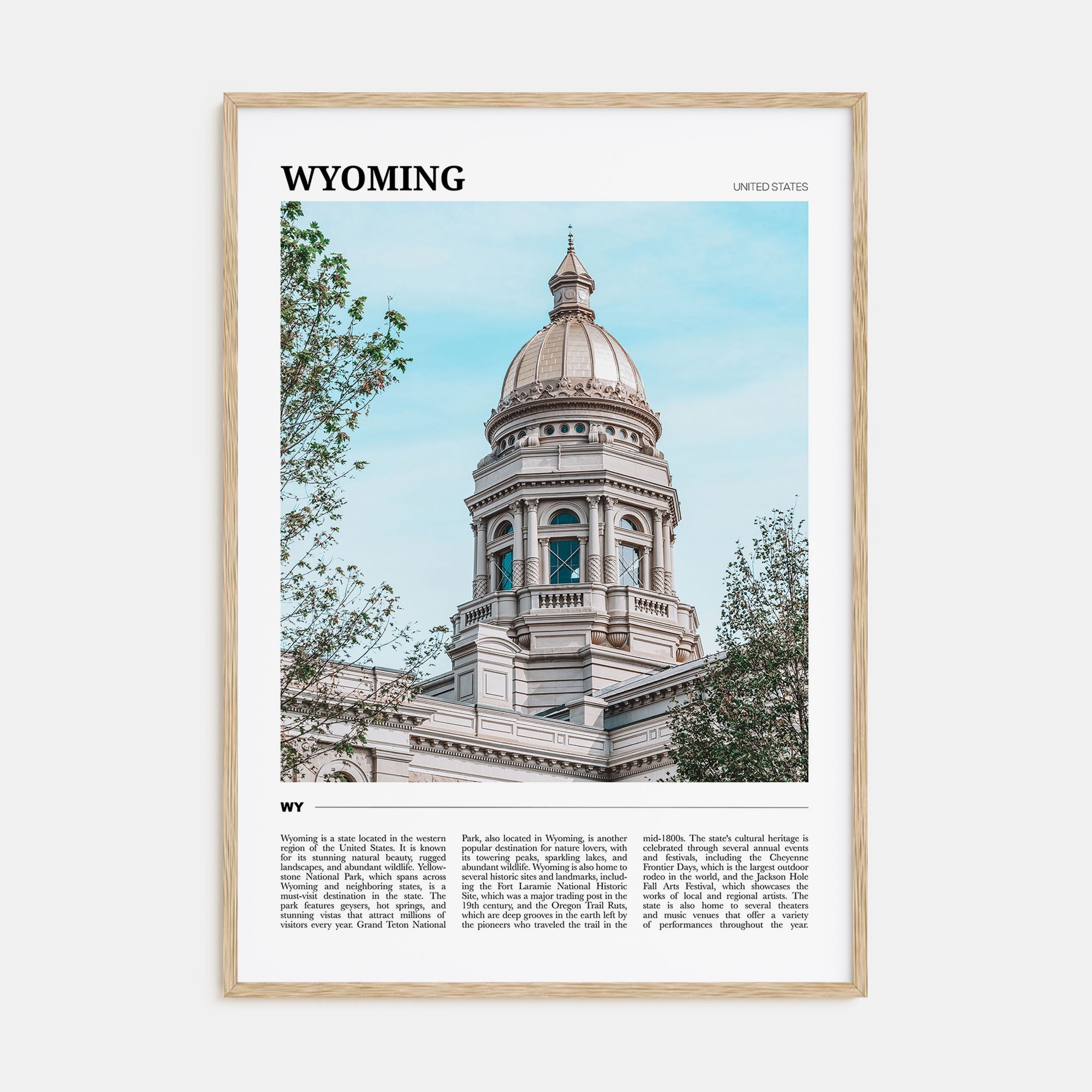 Wyoming Travel Color Poster
