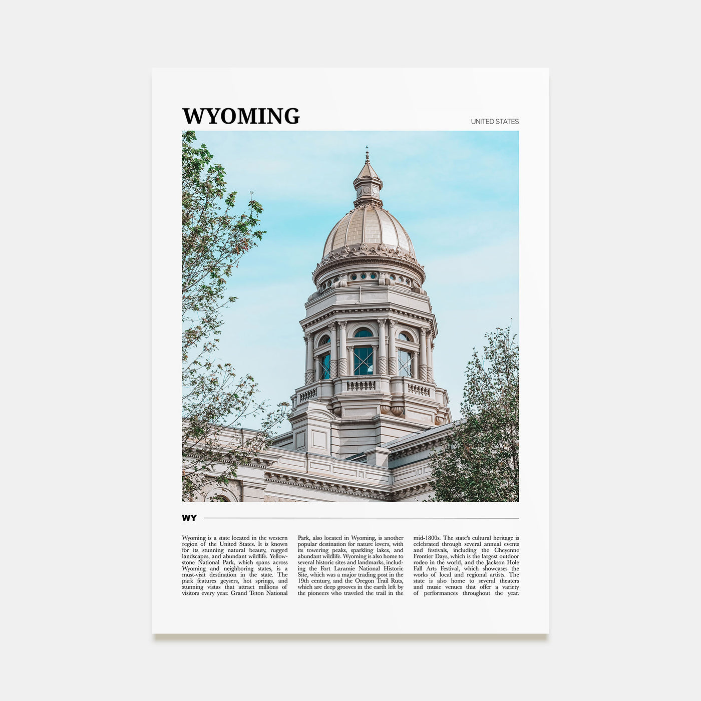 Wyoming Travel Color Poster