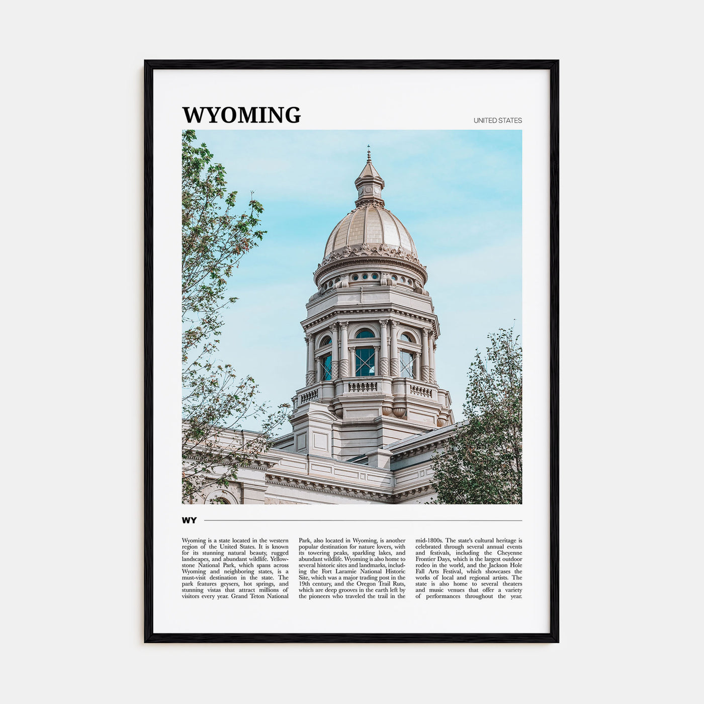 Wyoming Travel Color Poster
