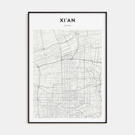Xi'an Map Portrait Poster